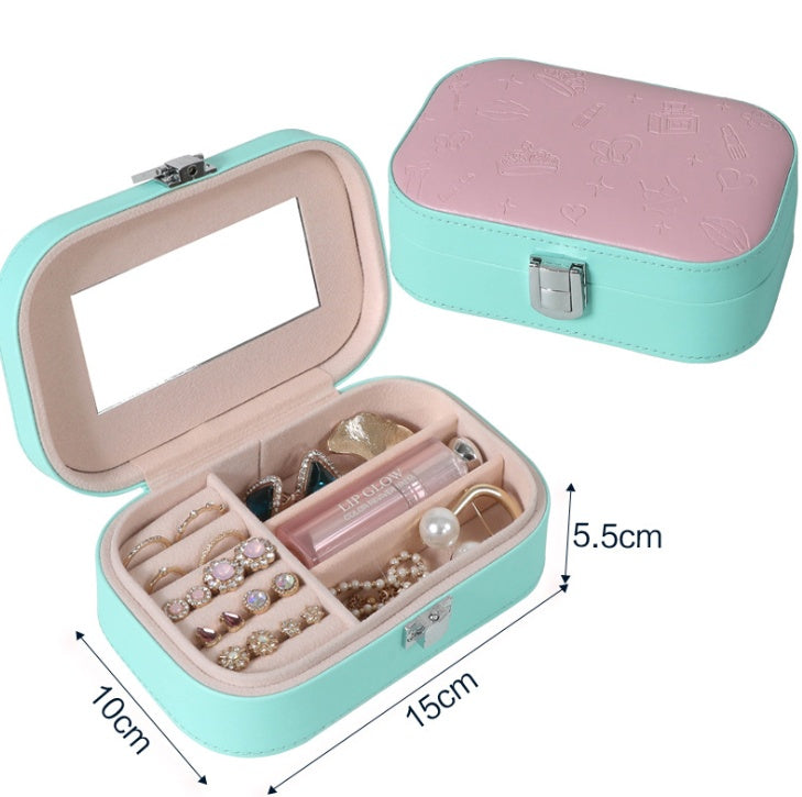 Portable Travel Jewelry and Cosmetic Storage Box