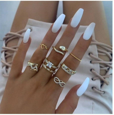 Gold Boho & Vintage Stackable Ring Set