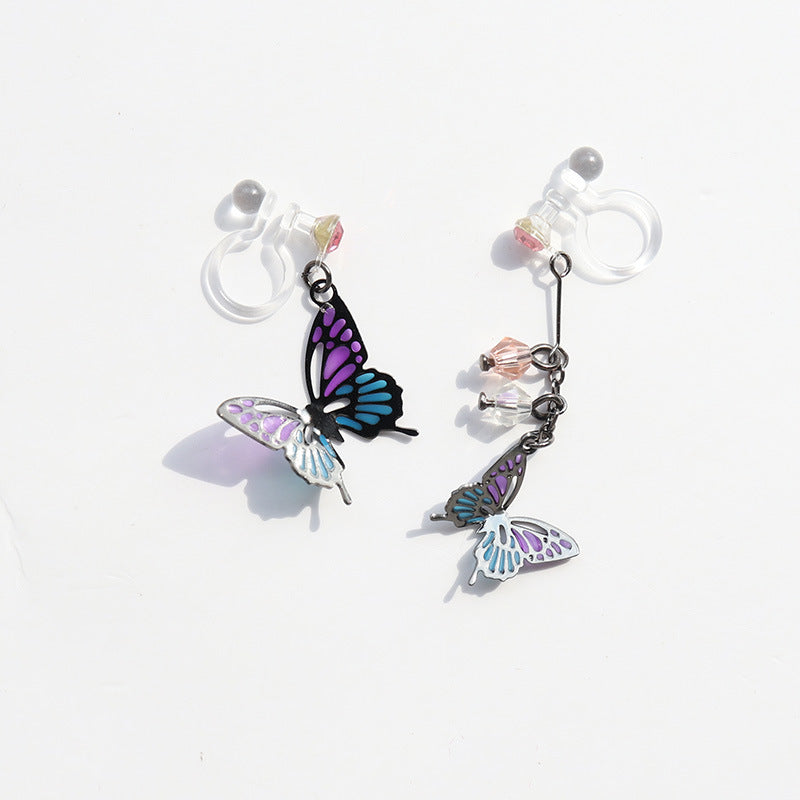 Asymmetric Butterfly Earrings Fashion Ear Clip