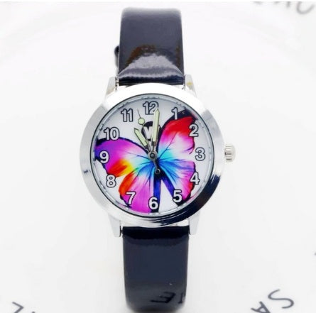 Cute Butterfly Dial Waterproof Quartz Watch for Kids