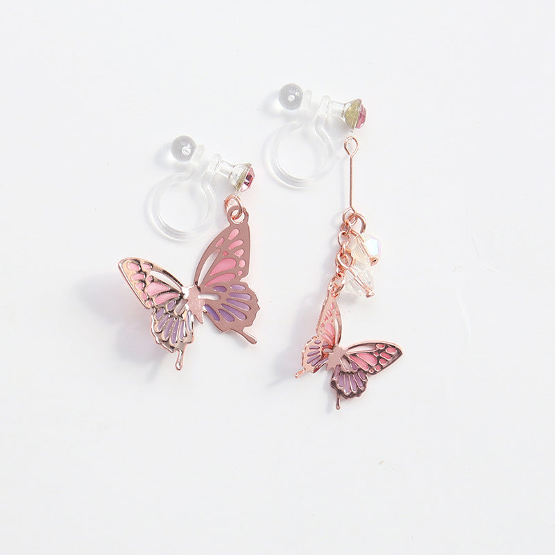 Asymmetric Butterfly Earrings Fashion Ear Clip