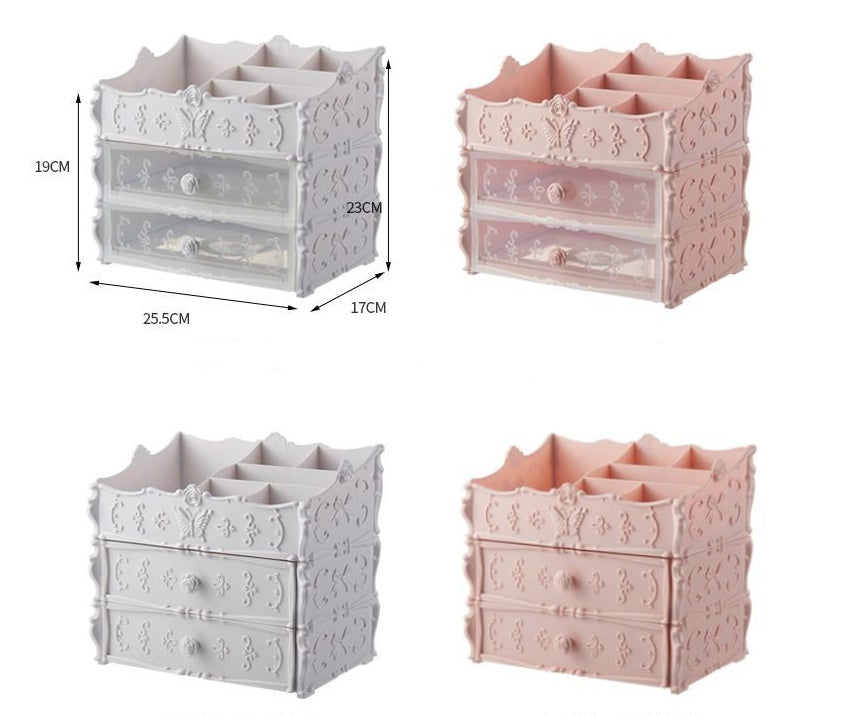 Transparent Multi-layered Cosmetic Storage Box
