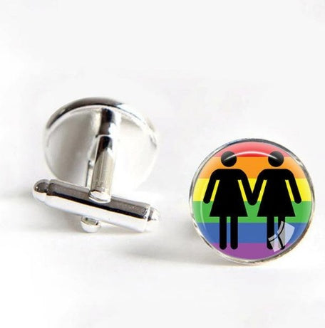 Gay Pride Rainbow Cufflinks