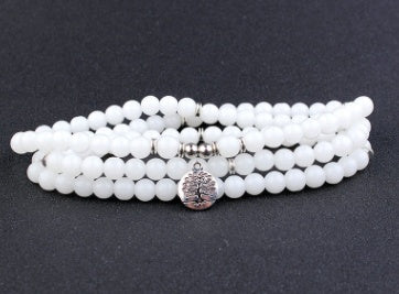Natural Stone Bead Mala Bracelet