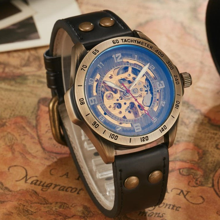 Men's Fashion Hollowed-out Automatic Mechanical Watch