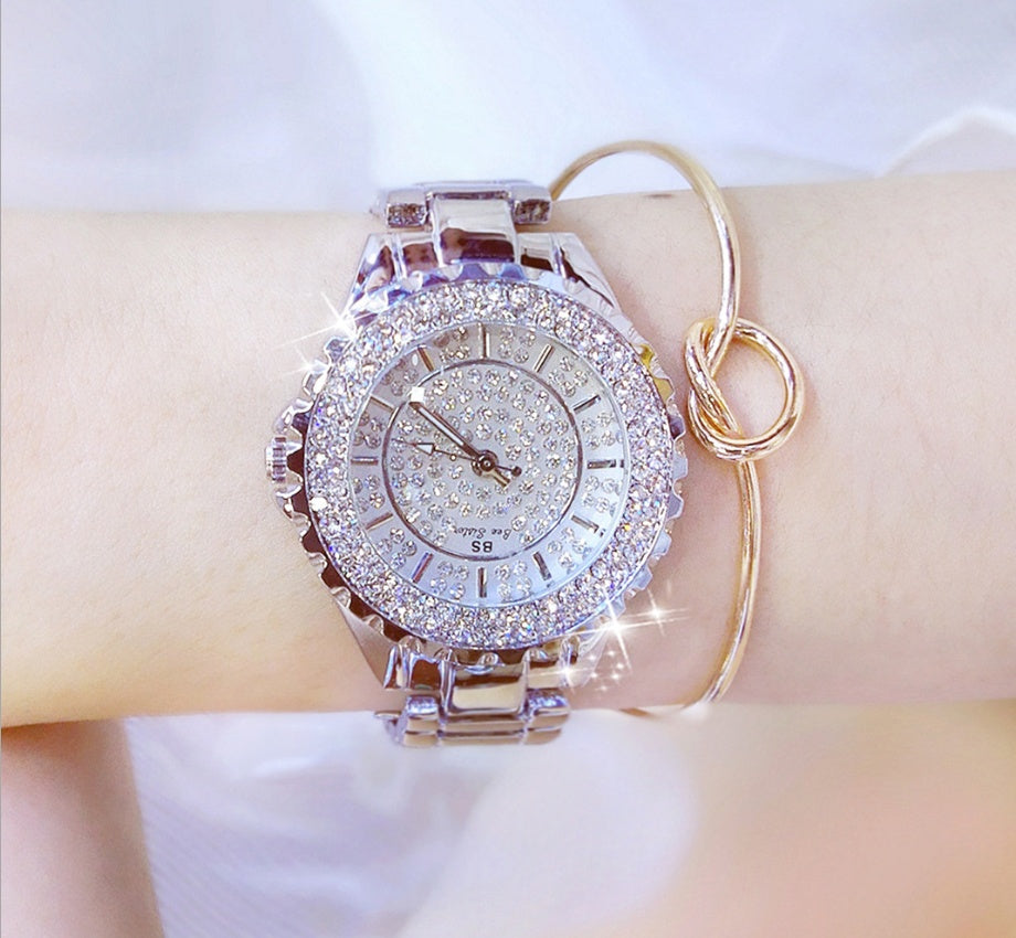 Diamond Quartz Ladies Gold Watch
