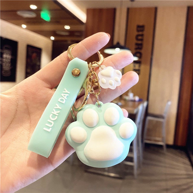 Women's Fashion Creative Cat Paw Keychain