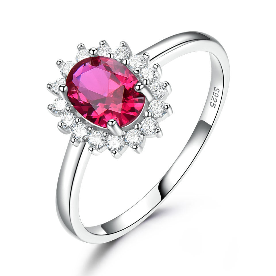 Tricolor Gemstone Floral Ring