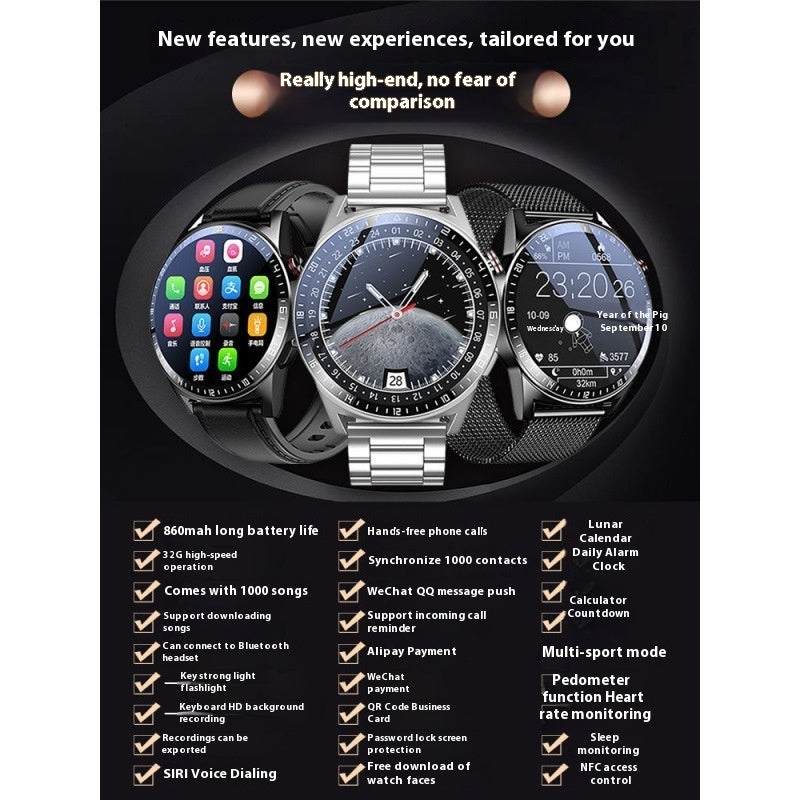 Ultra-long Standby Smart Watch with Bluetooth Calling & Flashlight