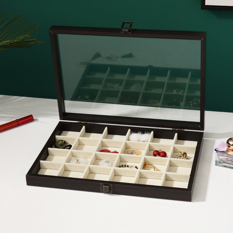 Rosewood Grain Wooden Jewelry Storage Box