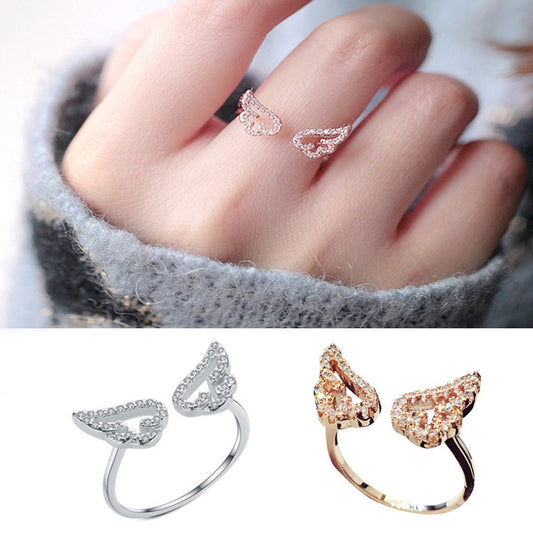 Fashion Angel Wings Wings  Rings Women's Tide Accessories Cute Rings Accessories