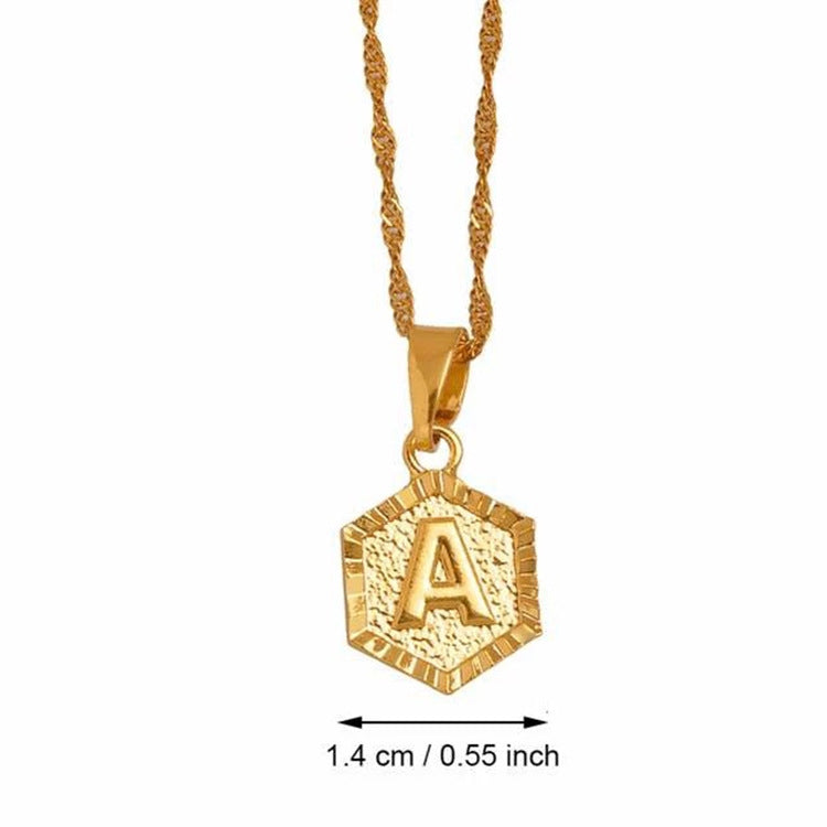 New Accessories 26 Capital English necklace for women and men stainless steel necklace with 18K gold clavicle chain accessories