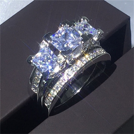 European and American zircon personality diamond ring