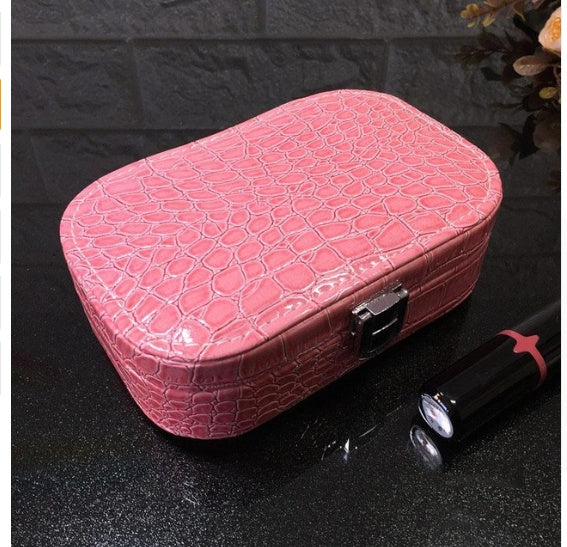 Portable Zippered Cosmetic and Jewelry Storage Box