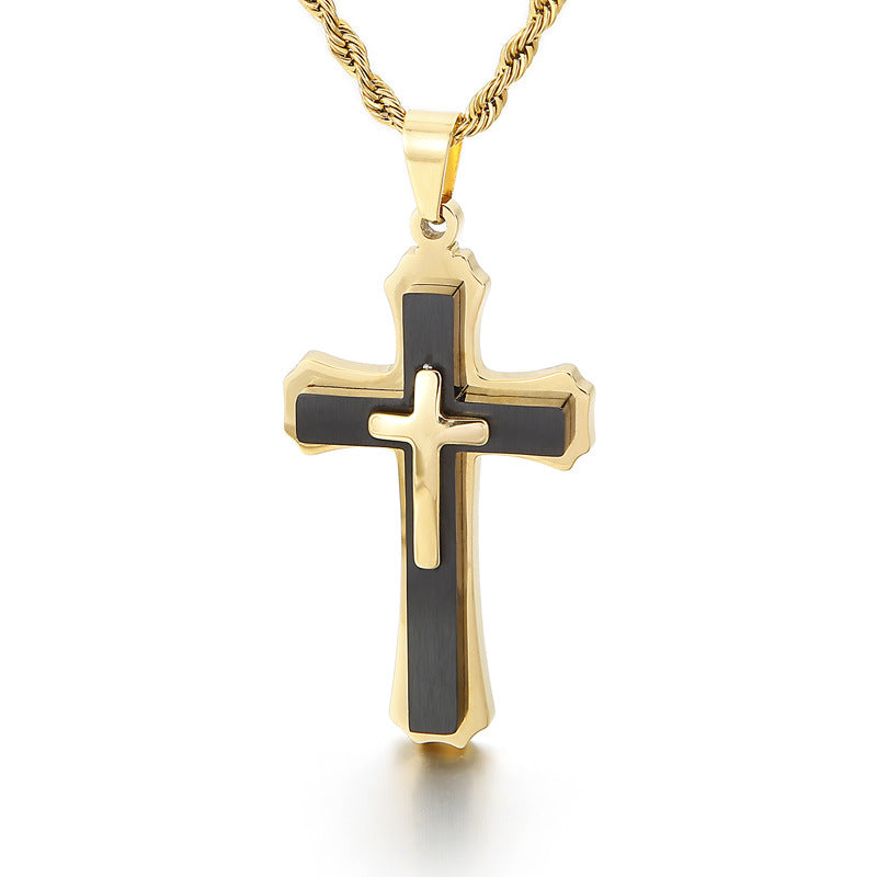 European And American Classic Creative Cross Pendant Necklace