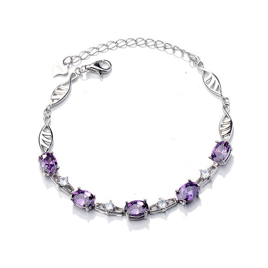 S925 sterling silver dreamy purple star bracelet