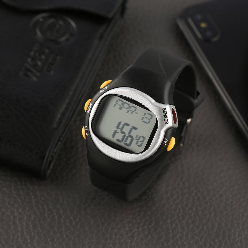 Black Color Pulse Heart Rate Monitor Calorie Counter Stop Watch