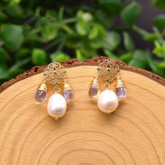 Original Natural Baroque Edison Pearl Earrings