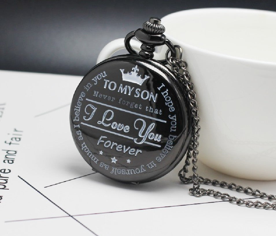 TO MY SON LOVE FOREVER Quartz Pocket Watch