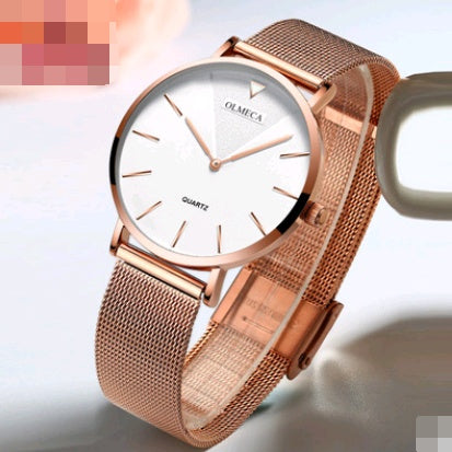 Simple fashion ladies watch waterproof mesh with quartz watch custom watch female