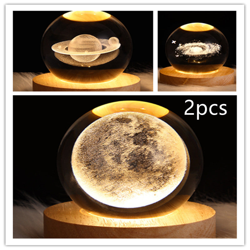3D Crystal Ball LED Night Light