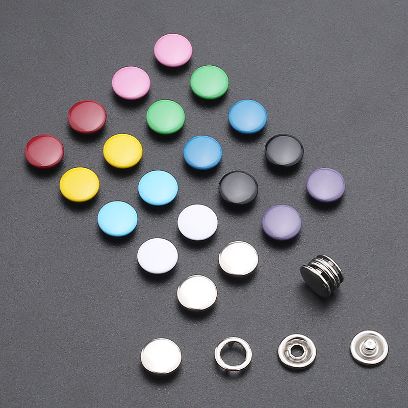 Snap Fastener Installation Tool Suit 95mm Colorful Solid Hidden Hook Snap Fastener Stainless Steel Buttons For Baby Clothing