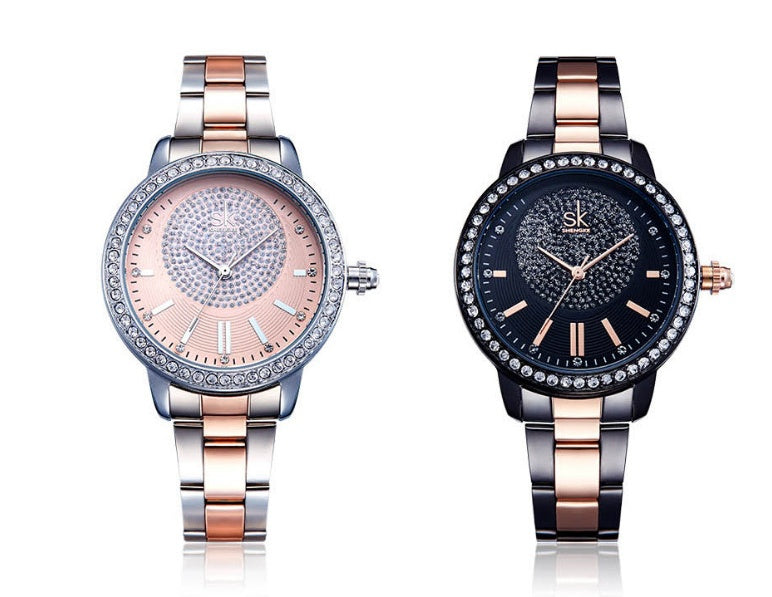 Exquisite Rose Gold Women's Waterproof Quartz Watch