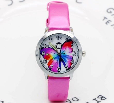Cute Butterfly Dial Waterproof Quartz Watch for Kids