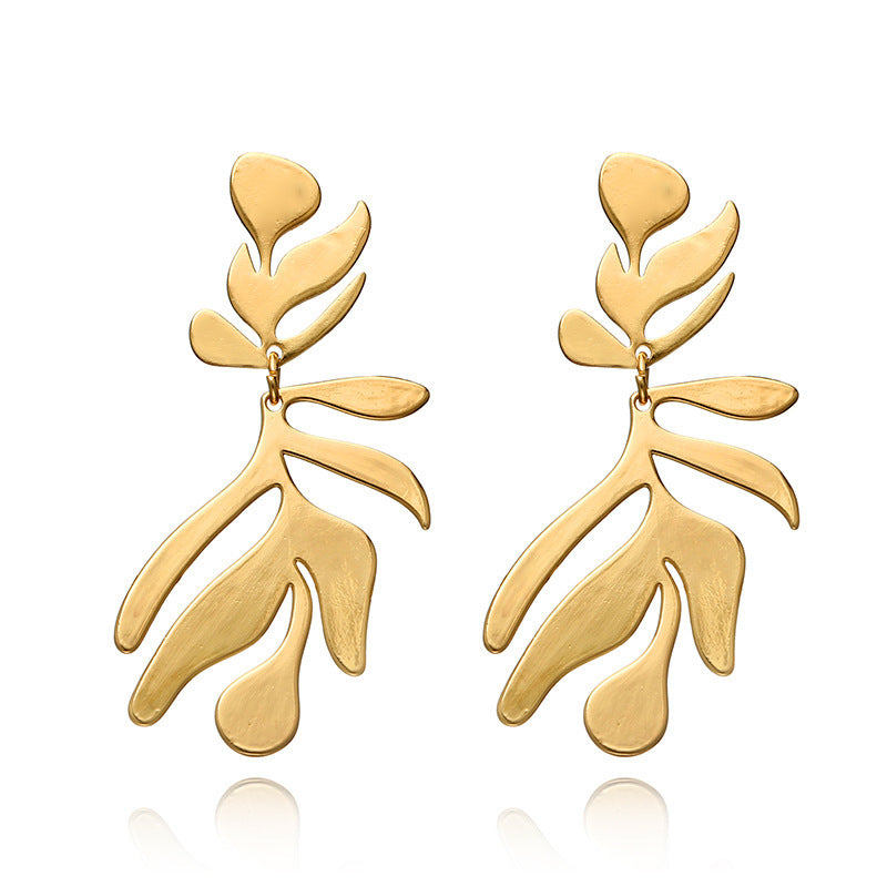 Alloy Maple Leaf Earrings