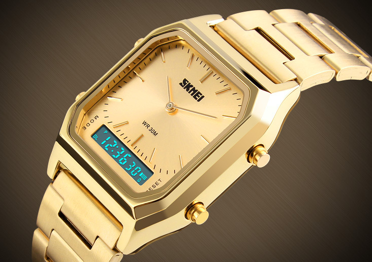 Retro Classic Business Steel Strap Electronic Watch