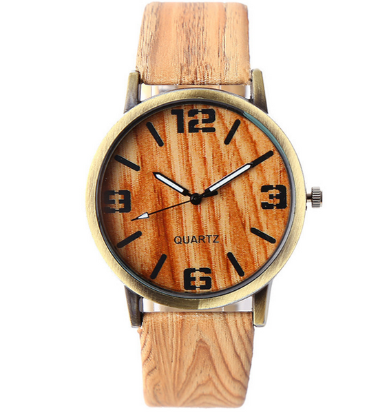 Wood Grain  Style Wrist Watch
