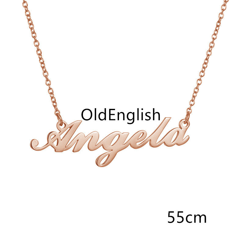 Necklace Alloy Pendant Font Fascinating Pendant Custom Name Necklace Personalized Necklace