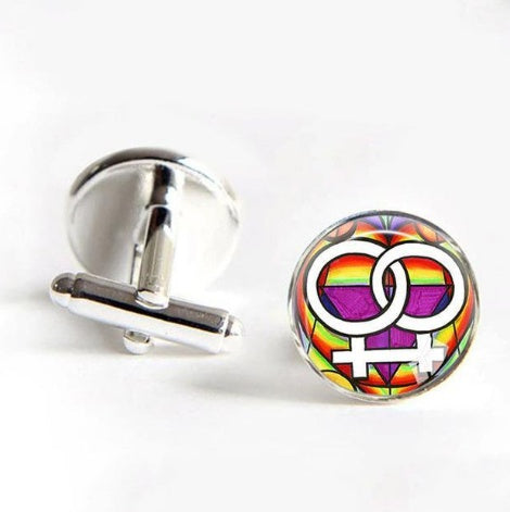 Gay Pride Rainbow Cufflinks