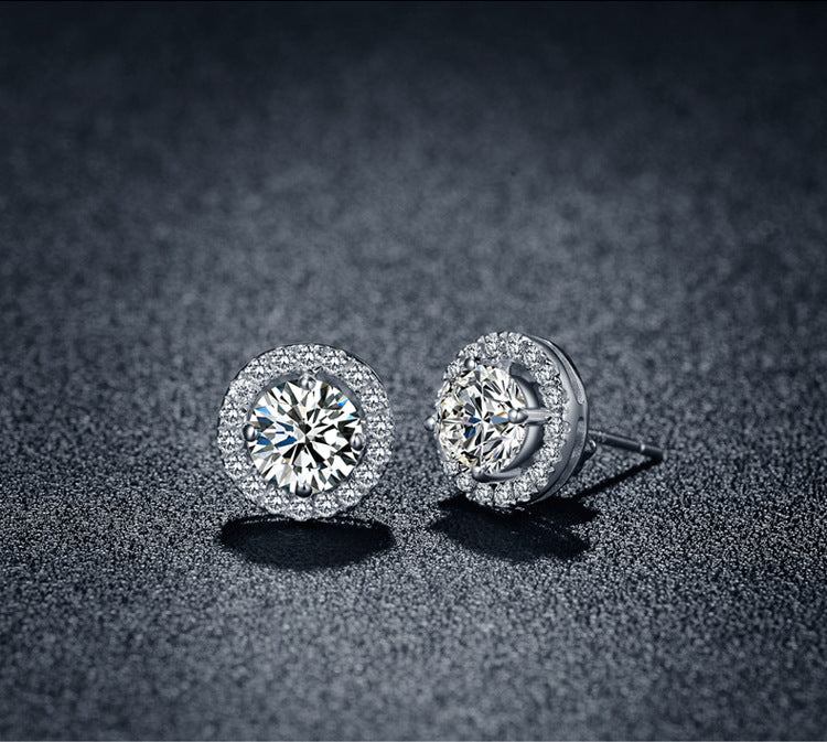 Diamond stud earrings