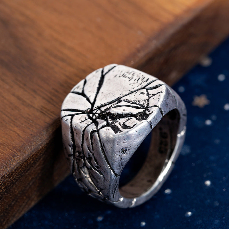 Men's Smooth Retro Punk Rock Ring