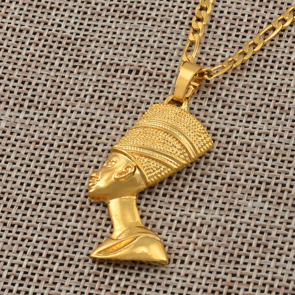 Egypt head hip hop pendant