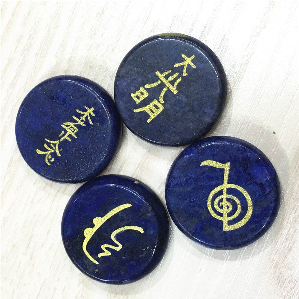 Four Energy Symbols Natural crystal stone jewelry Japanese metaphysical spells