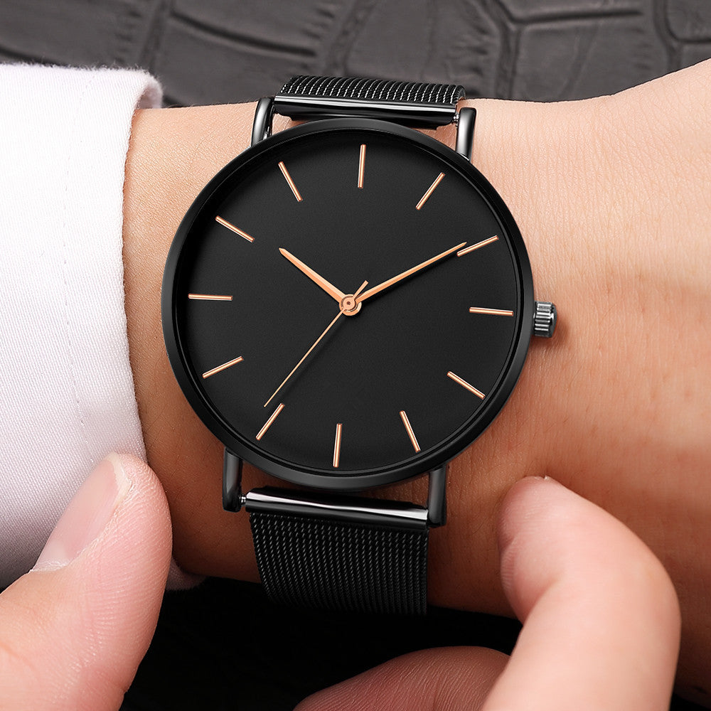 Mesh belt men's watch