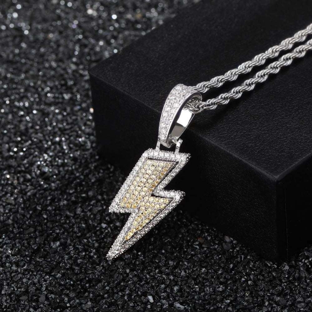 Full zircon personality hip-hop hipster necklace