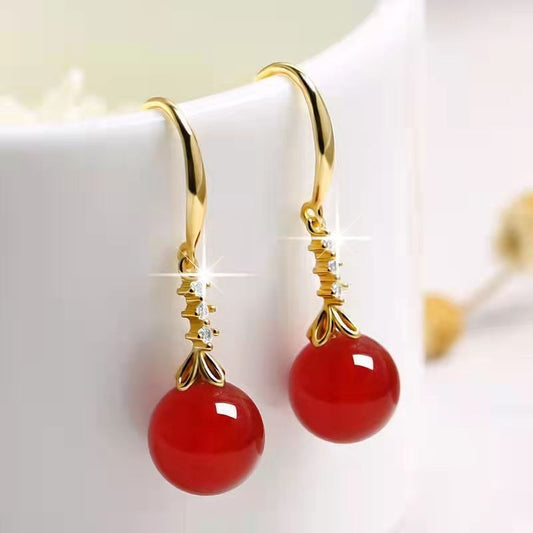 Elegant Chalcedony & Agate Earrings