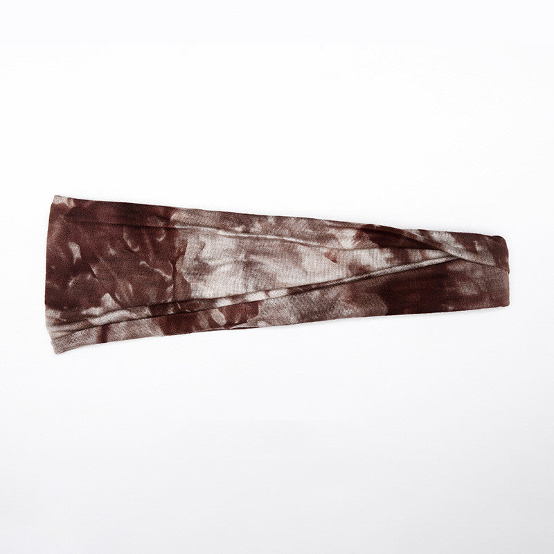 Tie-dye Turban Wide Side Sports Headband