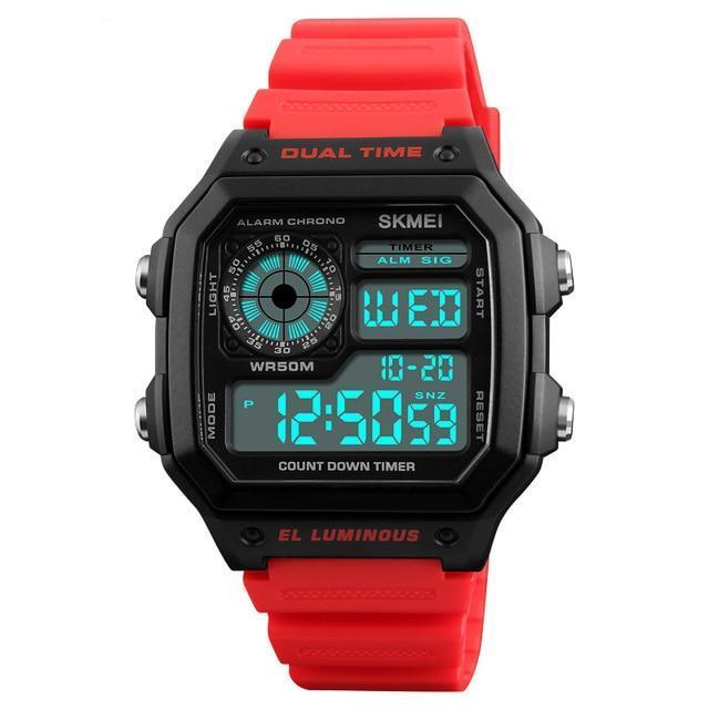 Skmei fashion creative digital watch men's electronic watch outdoor sports student waterproof luminous table