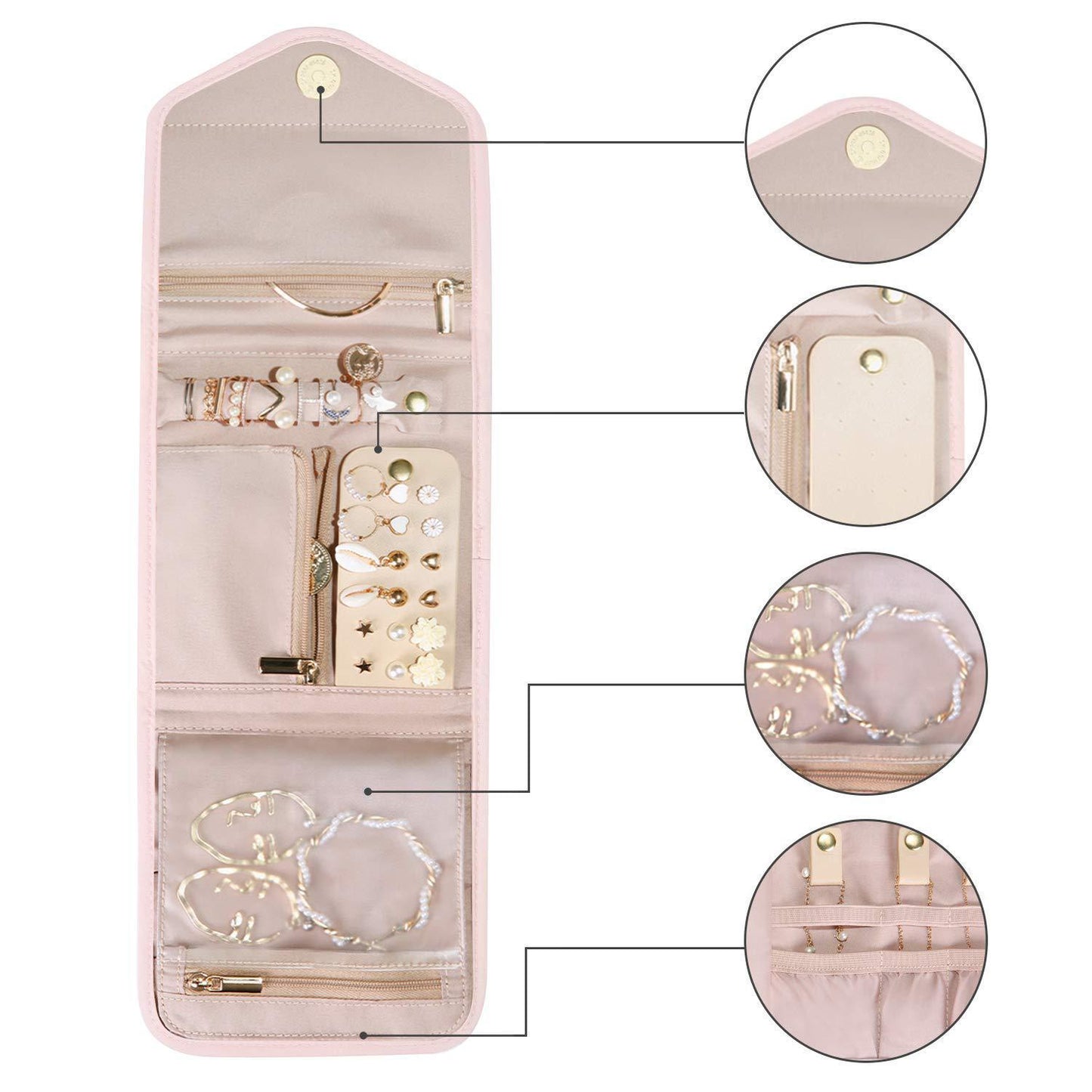 Foldable Makeup & Jewelry Storage Clutch