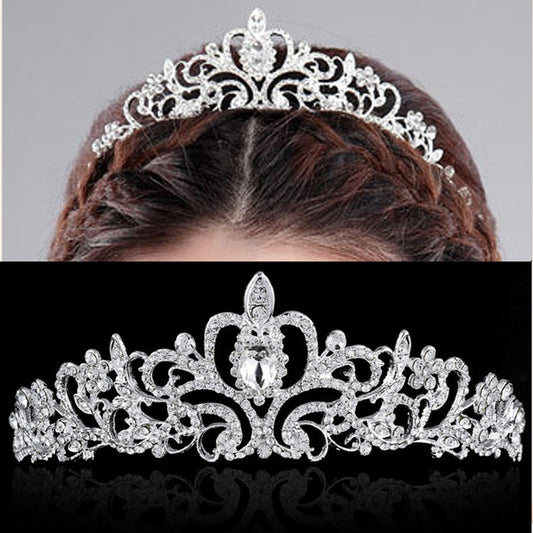 Manufacturers, European and American brides head ornaments, Korean water drill crown wedding head hoop foreign trade Taobao detonating head crown