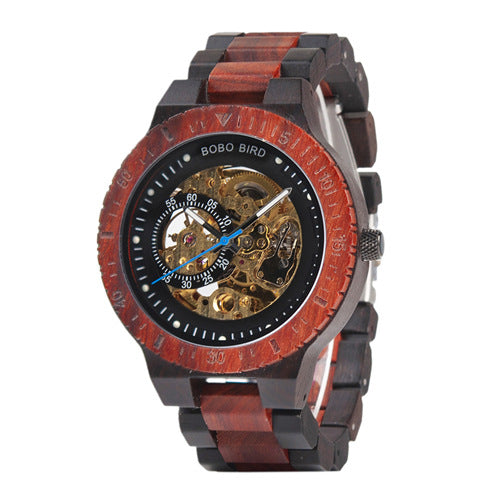 Automatic mechanical watch wood watch wood