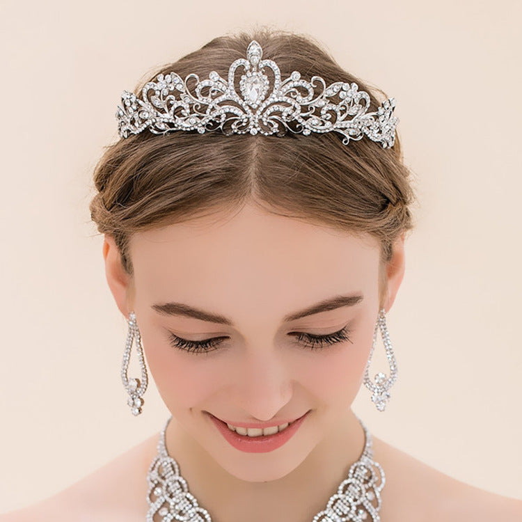 Manufacturers, European and American brides head ornaments, Korean water drill crown wedding head hoop foreign trade Taobao detonating head crown