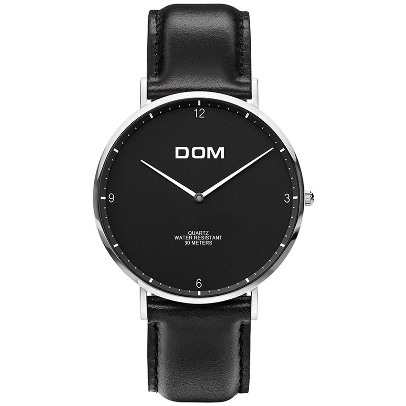 Belt simple and stylish ultra-thin steel waterproof couple watch