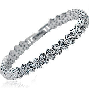 S925 Sterling Silver Shiny Diamante Bracelet