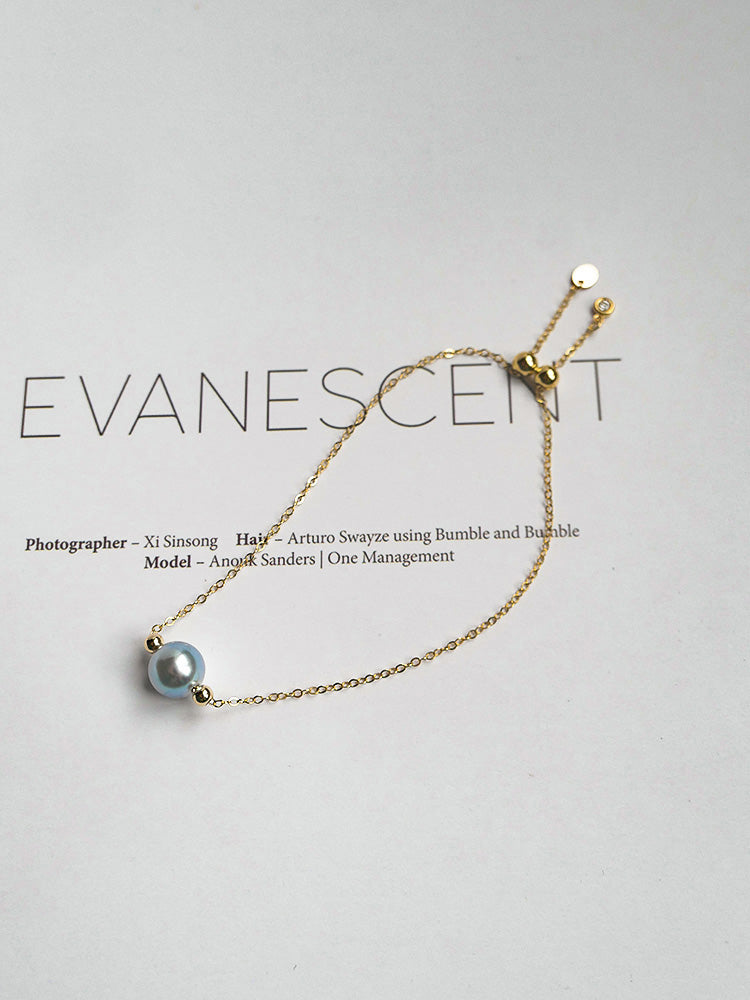 Seawater Pearl Really Hemp Single 14K Gold Bracelet