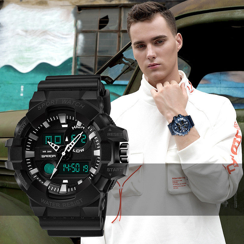 Fashion sports waterproof men's electronic watch